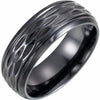 Black Titanium Patterned Band Size 14 - Siddiqui Jewelers