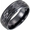 Black Titanium Patterned Band Size 7.5 - Siddiqui Jewelers