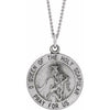 Sterling Silver 18 mm Round Scapular 18" Necklace - Siddiqui Jewelers