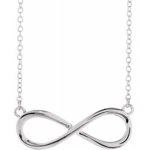 14K White Infinity-Inspired 18" Necklace - Siddiqui Jewelers