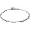 14K White 1 CTW Natural Diamond Line 7" Bracelet Siddiqui Jewelers