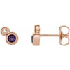 14K Rose Amethyst & .03 CTW Diamond Earrings - Siddiqui Jewelers