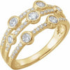 14K Yellow 3/4 CTW Diamond Negative Space Ring - Siddiqui Jewelers