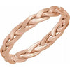 14K Rose 3.5 mm Hand-Woven Band Size 4.5 - Siddiqui Jewelers