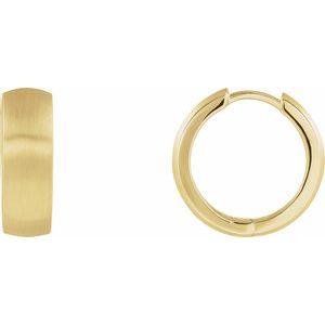 14K Yellow 17.5 mm Hinged Earrings - Siddiqui Jewelers