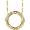 14K Yellow 1/5 CTW Diamond Circle 16-18" Necklace - Siddiqui Jewelers