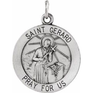 Sterling Silver 18 mm St. Gerard Medal - Siddiqui Jewelers