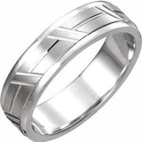 Sterling Silver 6 mm Grooved Band Size 11 - Siddiqui Jewelers