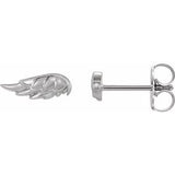 Platinum Angel Wing Earrings   Siddiqui Jewelers