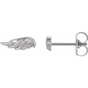 14K White Angel Wing Earrings   Siddiqui Jewelers