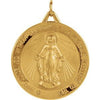14K Yellow 29 mm Miraculous Medal - Siddiqui Jewelers