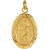 14K Yellow 15x11 mm Oval St. Christopher Medal-Siddiqui Jewelers