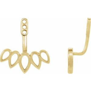 14K Yellow Earring Jackets - Siddiqui Jewelers