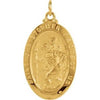 14K Yellow 25x18 mm Oval St. Christopher Medal-Siddiqui Jewelers