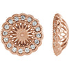 14K Rose 1/4 CTW Diamond Earring Jackets with 6 mm ID - Siddiqui Jewelers