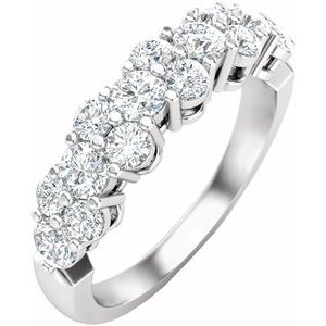 14K White 1 CTW Lab-Grown Diamond Anniversary Band - Siddiqui Jewelers