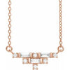 14K Rose 1/4 CTW Diamond Art Deco 18" Necklace - Siddiqui Jewelers