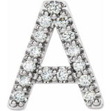 Sterling Silver .06 CTW Diamond Initial A Earring-Siddiqui Jewelers