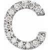 14K White .05 CTW Natural Diamond Initial C Earring Siddiqui Jewelers