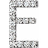 14K White .06 CTW Natural Diamond Initial E Earring Siddiqui Jewelers