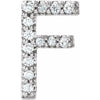 14K White .05 CTW Natural Diamond Initial F Earring Siddiqui Jewelers