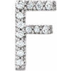 Sterling Silver .05 CTW Natural Diamond Initial F Earring Siddiqui Jewelers