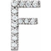Platinum .05 CTW Natural Diamond Initial F Earring Siddiqui Jewelers
