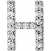 Platinum .05 CTW Natural Diamond Initial H Earring Siddiqui Jewelers