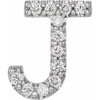 14K White .05 CTW Natural Diamond Initial J Earring Siddiqui Jewelers