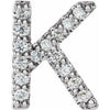 Platinum .05 CTW Natural Diamond Initial K Earring Siddiqui Jewelers