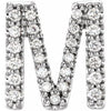 14K White .07 CTW Natural Diamond Initial M Earring Siddiqui Jewelers