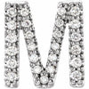 Sterling Silver .07 CTW Natural Diamond Initial M Earring Siddiqui Jewelers