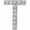 Platinum .04 CTW Natural Diamond Initial T Earring Siddiqui Jewelers