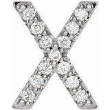 14K White .05 CTW Natural Diamond Initial X Earring Siddiqui Jewelers