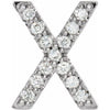 Sterling Silver .05 CTW Natural Diamond Initial X Earring Siddiqui Jewelers