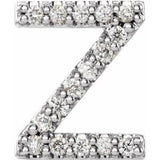 14K White .06 CTW Natural Diamond Initial Z Earring Siddiqui Jewelers