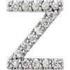 Sterling Silver .06 CTW Natural Diamond Initial Z Earring Siddiqui Jewelers