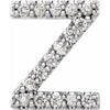 Platinum .06 CTW Natural Diamond Initial Z Earring Siddiqui Jewelers