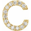 14K Yellow .05 CTW Natural Diamond Initial C Earring Siddiqui Jewelers