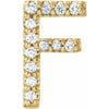 14K Yellow .05 CTW Natural Diamond Initial F Earring Siddiqui Jewelers