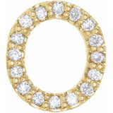 14K Yellow .06 CTW Natural Diamond Initial O Earring Siddiqui Jewelers