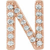 14K Rose .06 CTW Natural Diamond Initial N Earring Siddiqui Jewelers