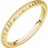 14K Yellow 2 mm Half Round Band with Hammer Finish Size 6 - Siddiqui Jewelers