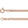 14K Rose 2.25 mm Solid Curb Link 18" Chain-Siddiqui Jewelers