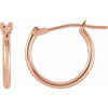 14K Rose 12.5 mm Hinged Hoop Earrings - Siddiqui Jewelers