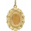 14K Yellow 22x16 mm Oval Miraculous Medal - Siddiqui Jewelers