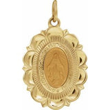 14K Yellow 22x16 mm Oval Miraculous Medal - Siddiqui Jewelers