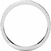 14K White 4 mm Flat Band with Hammer Finish Size 10 - Siddiqui Jewelers