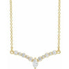 14K Yellow 1/3 CTW Diamond 18" "V" Necklace - Siddiqui Jewelers
