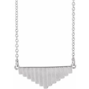 14K White 18" Geometric Necklace - Siddiqui Jewelers